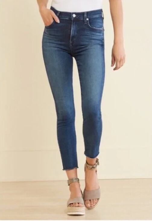 Agolde Denim - AGOLDE Sophie High Rise Raw Hem Crop Skinny‎ Denim Jean Size 29 Style A018-3005